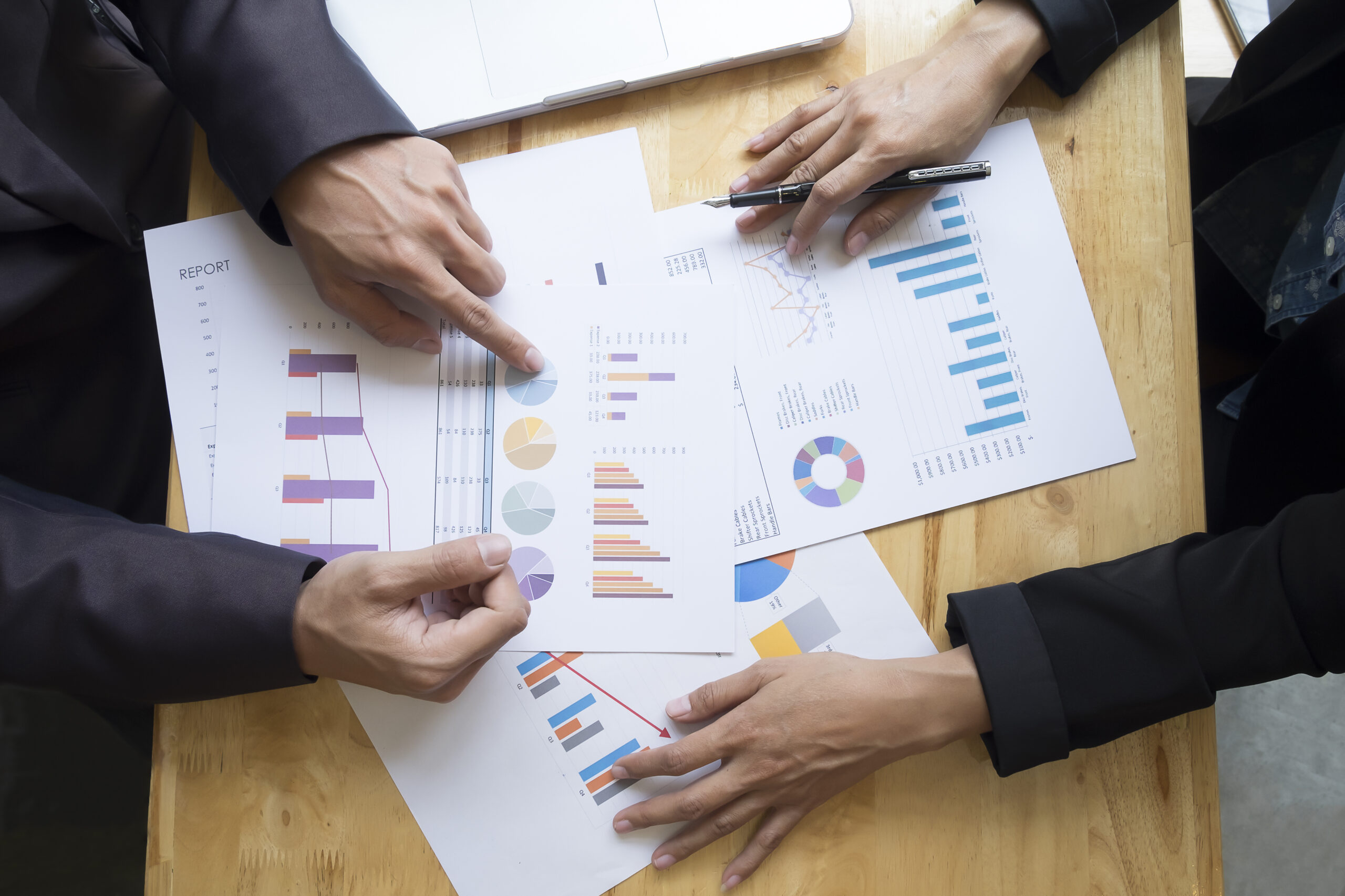 business people meeting to discuss the situation on the market.